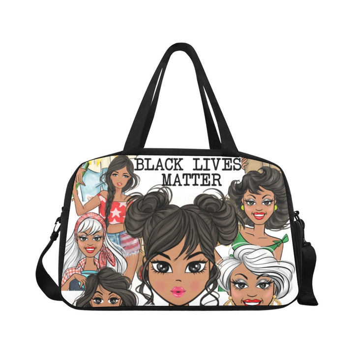 Girl Black Lives Matter Travel Bag w/Shoe Compartment