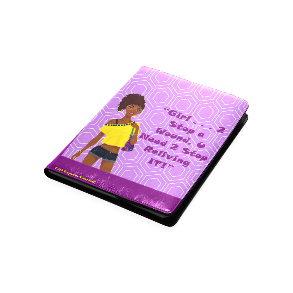 Girl 2 Stop a Wound, Stop Reliving It Custom Notebook