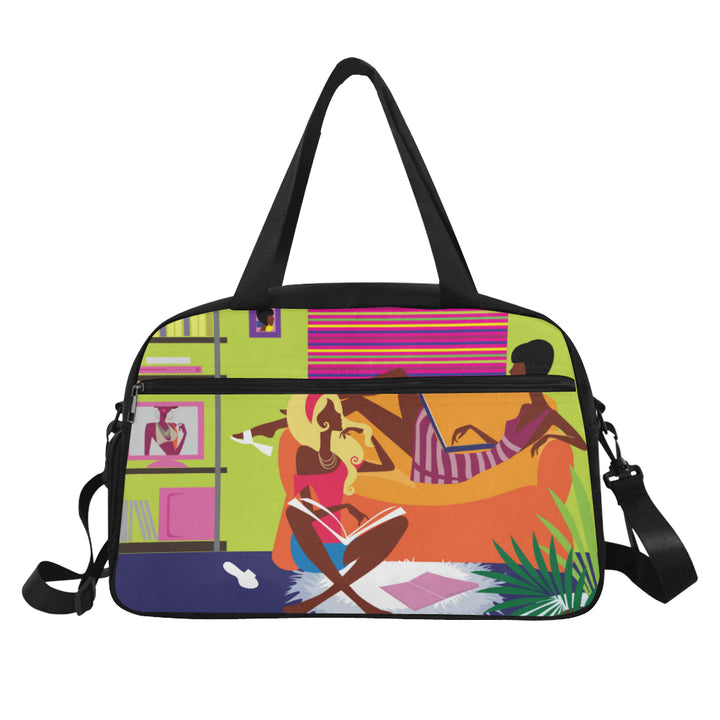 Girl Chilling w/My Sister Travel Bag w/Shoe Compartment