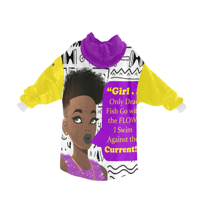Girl Current Flow Blanket Hoodie