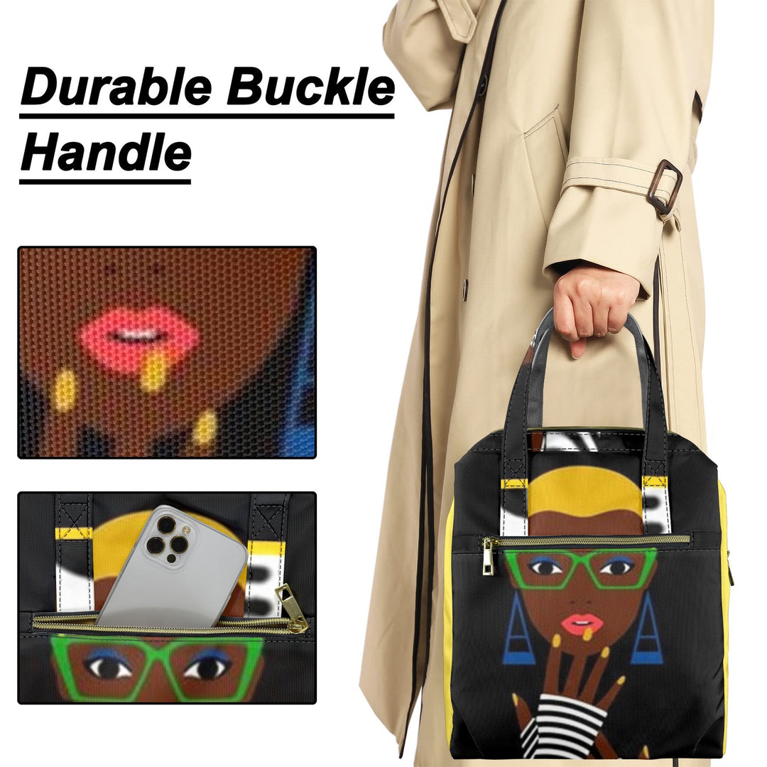 Girl Hold Up Wait A Minute Lunch Bag