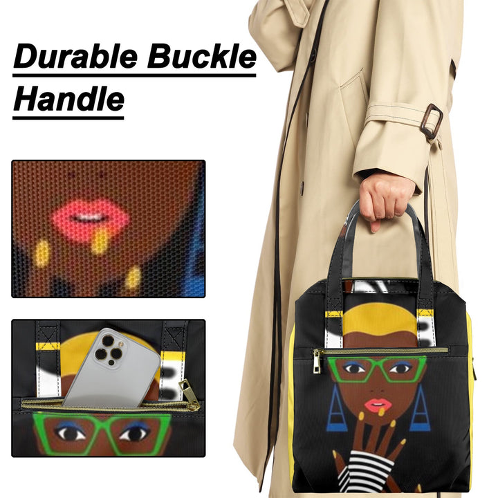 Girl Hold Up Wait A Minute Lunch Bag
