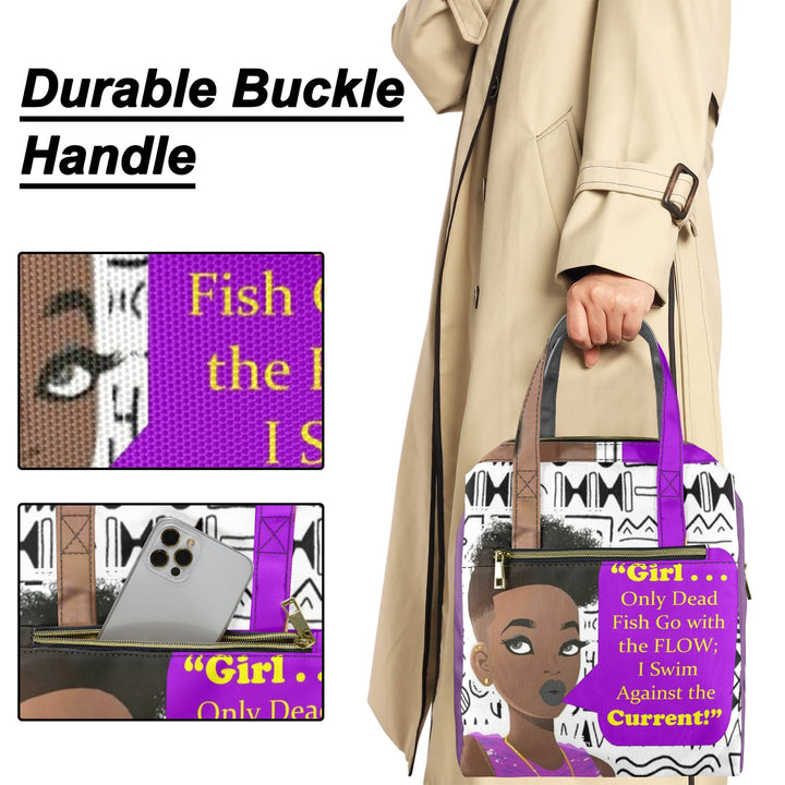 Girl I Flow with the Current Lunch Bag