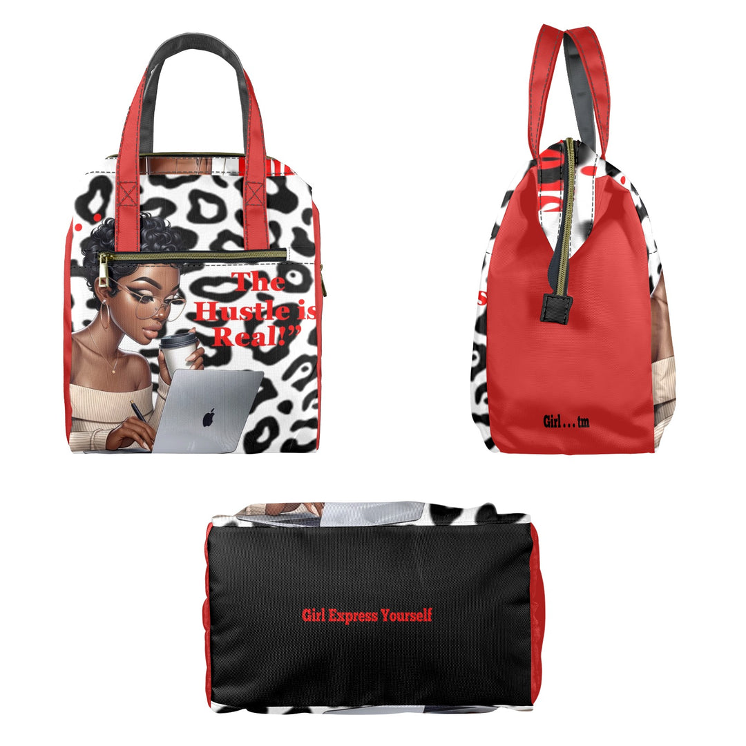 Girl The Hustle is Real Lunch Bag