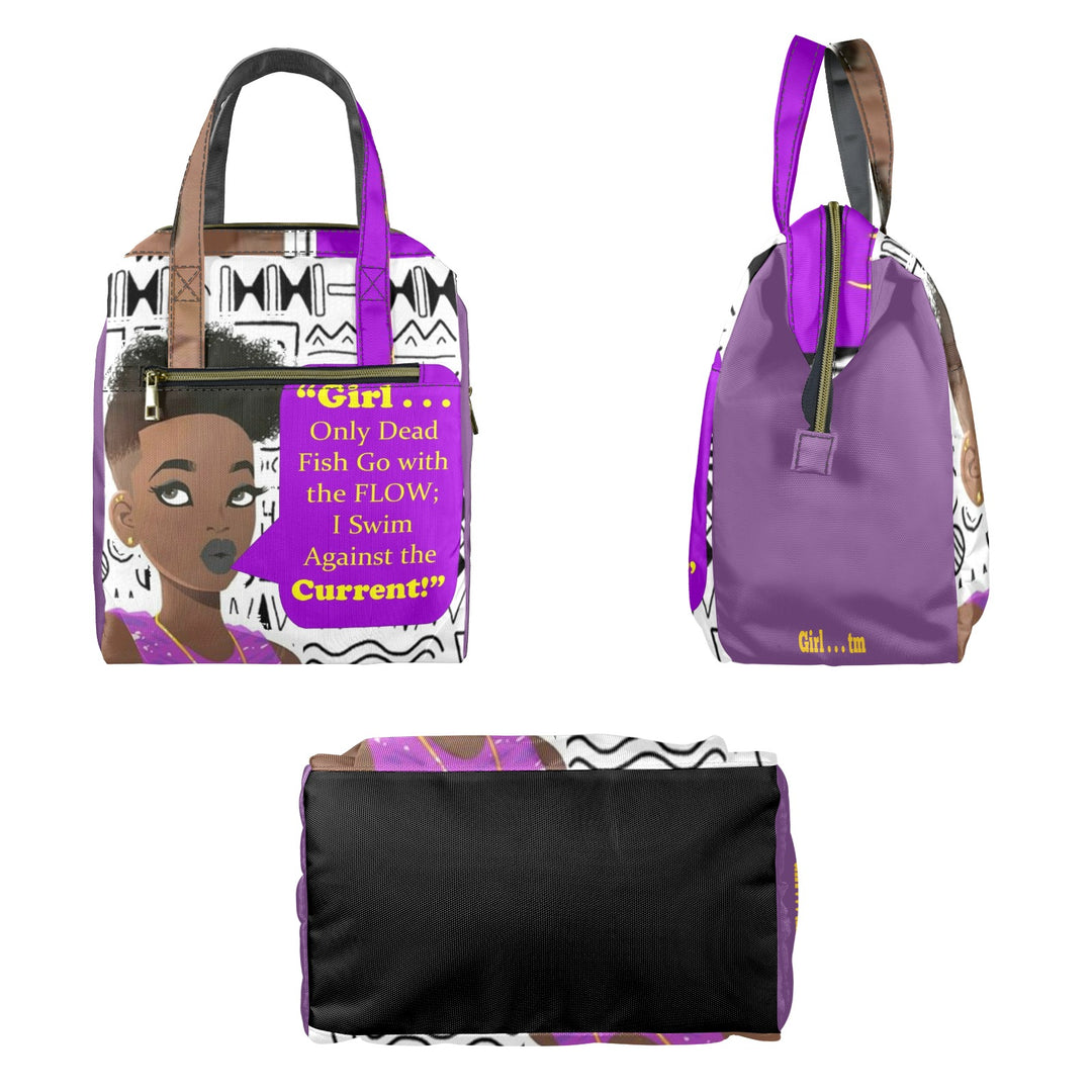 Girl I Flow with the Current Lunch Bag
