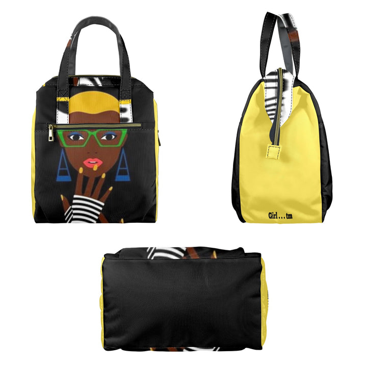 Girl Hold Up Wait A Minute Lunch Bag