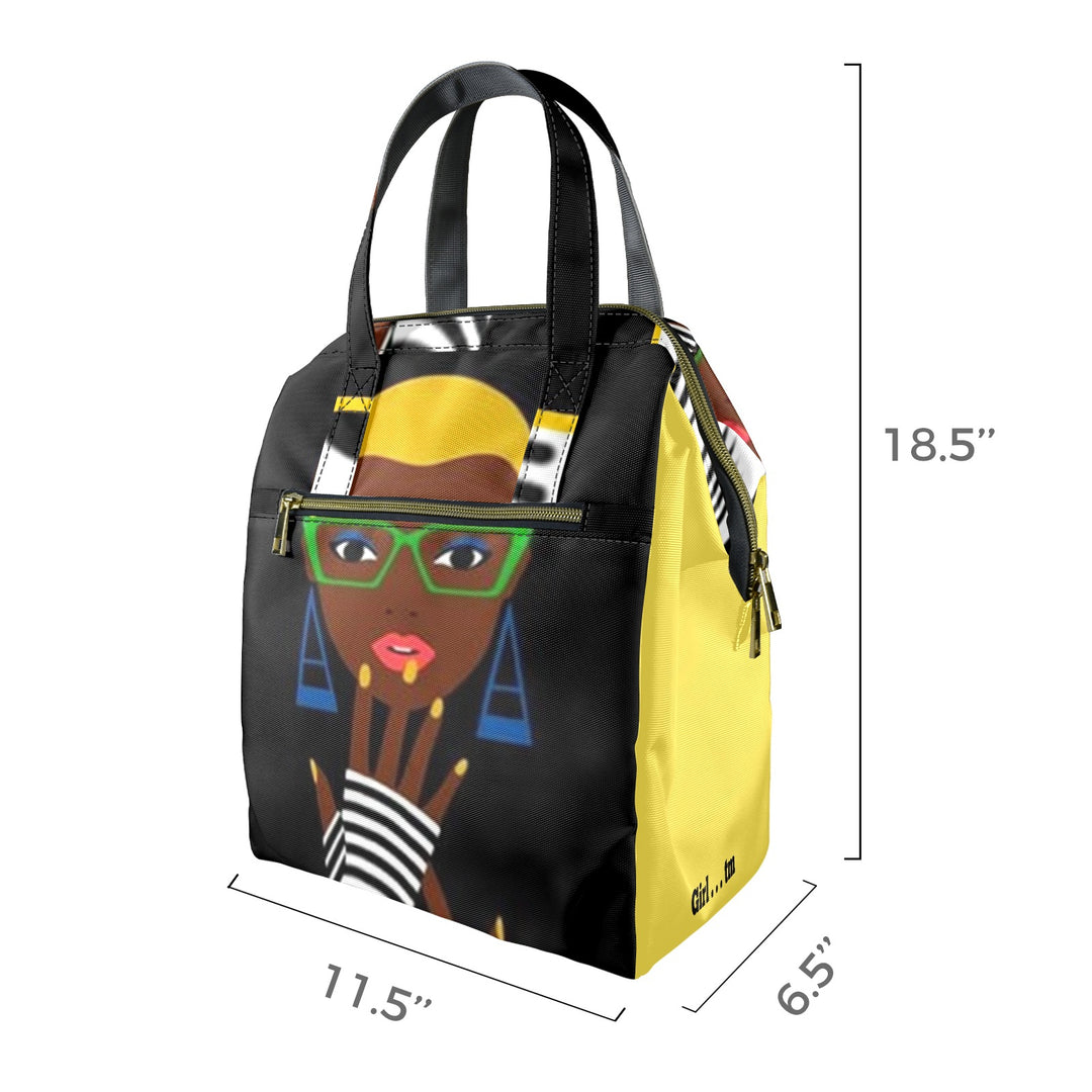 Girl Hold Up Wait A Minute Lunch Bag