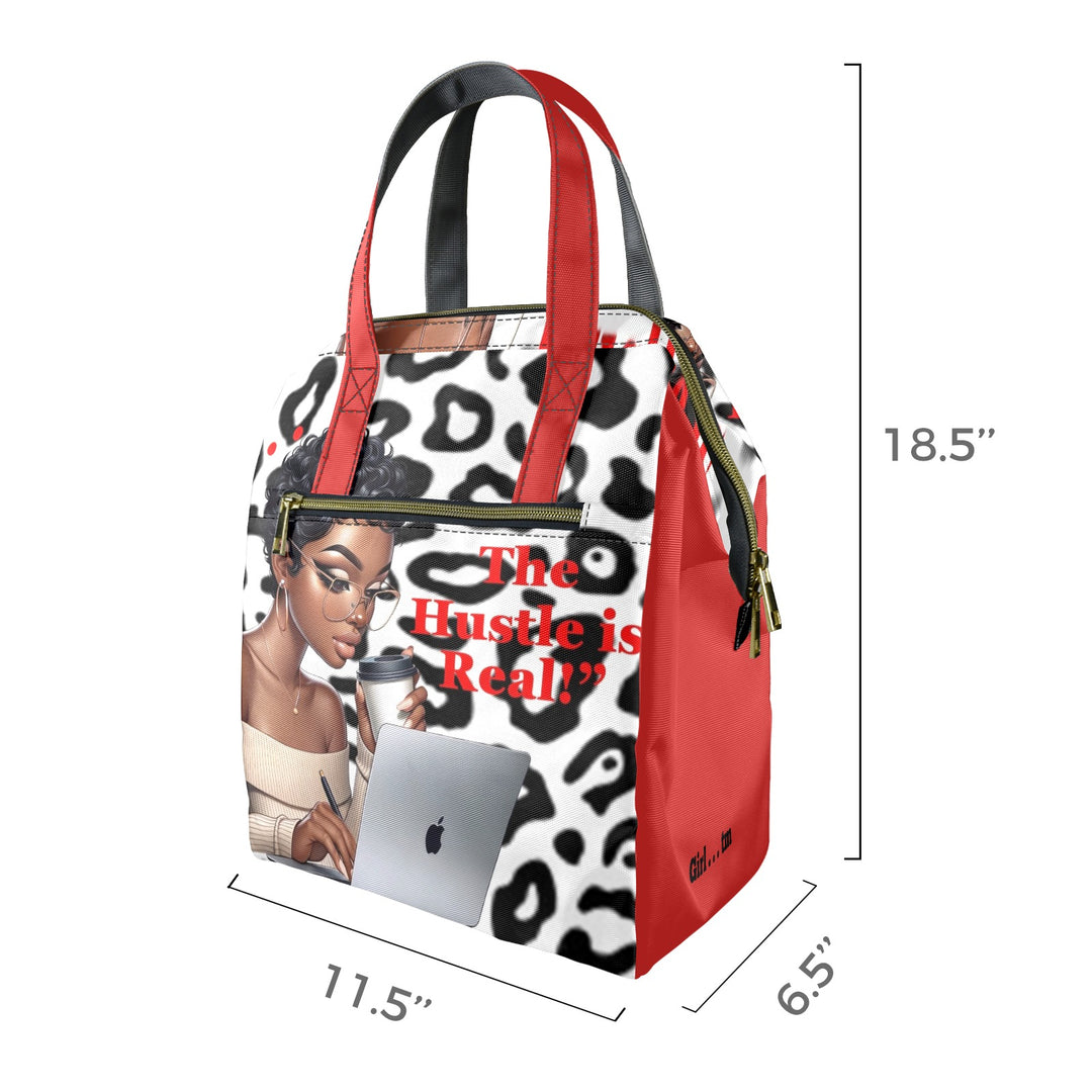 Girl The Hustle is Real Lunch Bag