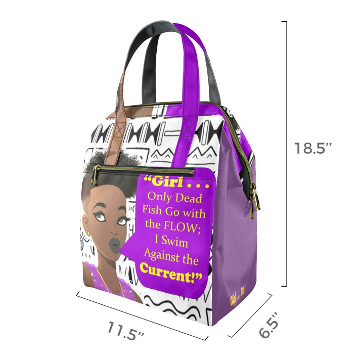 Girl I Flow with the Current Lunch Bag